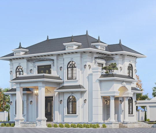 TVL CONSTRUCTION | CHỐT PHƯƠNG ÁN THIẾT KẾ KIẾN TRÚC BIỆT THỰ TÂN CỔ ĐIỂN